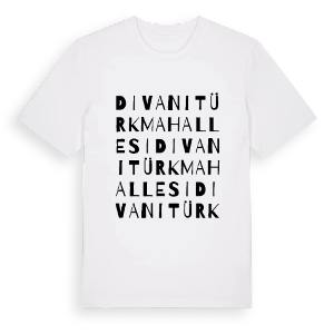 Divanıtürk Mahallesi ordlek t-shirt – ekologisk bomull t-shirt från Pinshirt