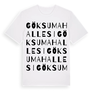 Göksu Mahallesi ordlek t-shirt – ekologisk bomull t-shirt från Pinshirt