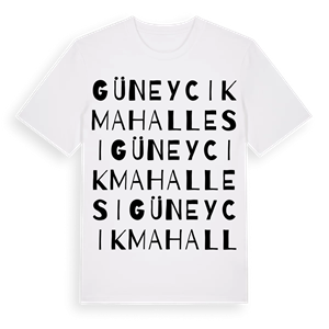 Güneycik Mahallesi ordlek t-shirt – ekologisk bomull t-shirt från Pinshirt