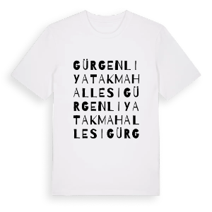 Gürgenliyatak Mahallesi ordlek t-shirt – ekologisk bomull t-shirt från Pinshirt