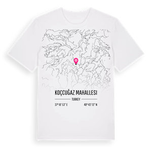 Koçcuğaz Mahallesi karta t-shirt – ekologisk bomull t-shirt från Pinshirt