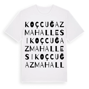 Koçcuğaz Mahallesi ordlek t-shirt – ekologisk bomull t-shirt från Pinshirt
