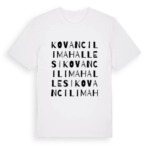 Kovancılı Mahallesi ordlek t-shirt – ekologisk bomull t-shirt från Pinshirt