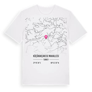 Küçükakçakese Mahallesi karta t-shirt – ekologisk bomull t-shirt från Pinshirt