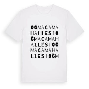 Oğmaca Mahallesi ordlek t-shirt – ekologisk bomull t-shirt från Pinshirt