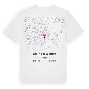 Pelitliyatak Mahallesi karta t-shirt – ekologisk bomull t-shirt från Pinshirt
