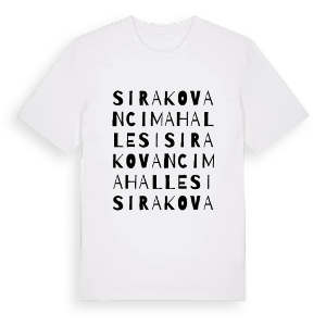 Sırakovancı Mahallesi ordlek t-shirt – ekologisk bomull t-shirt från Pinshirt
