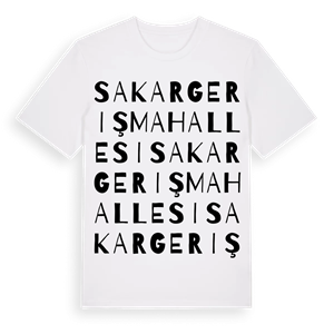 Sakargeriş Mahallesi ordlek t-shirt – ekologisk bomull t-shirt från Pinshirt