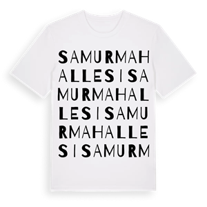 Samur Mahallesi ordlek t-shirt – ekologisk bomull t-shirt från Pinshirt