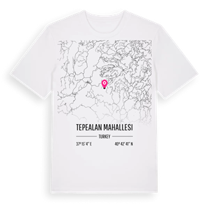 Tepealan Mahallesi karta t-shirt – ekologisk bomull t-shirt från Pinshirt