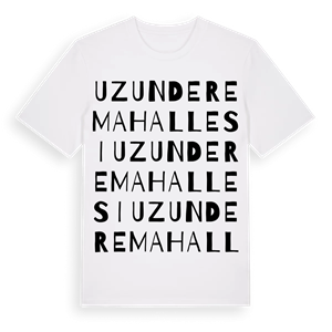 Uzundere Mahallesi ordlek t-shirt – ekologisk bomull t-shirt från Pinshirt