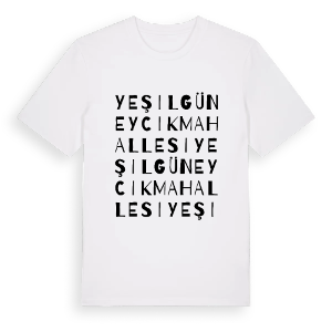 Yeşilgüneycik Mahallesi ordlek t-shirt – ekologisk bomull t-shirt från Pinshirt