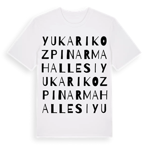 Yukarıkozpınar Mahallesi ordlek t-shirt – ekologisk bomull t-shirt från Pinshirt