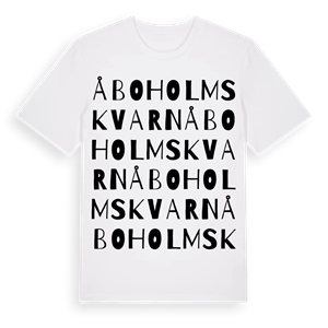 Åboholms kvarn ordlek t-shirt – ekologisk bomull t-shirt från Pinshirt