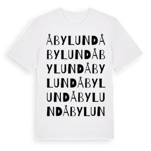 Åbylund ordlek t-shirt – ekologisk bomull t-shirt från Pinshirt