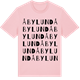 Pink Cotton t-shirt med Åbylund ordlek t-shirt