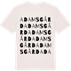 Vintage White t-shirt med Adamsgård ordlek t-shirt