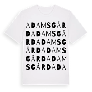 Adamsgård ordlek t-shirt – ekologisk bomull t-shirt från Pinshirt