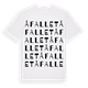 White t-shirt med Åfallet ordlek t-shirt