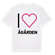 White t-shirt med Jag älskar Ågården t-shirt stort tryck