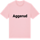 Pink Cotton t-shirt med Aggerud fetstil t-shirt