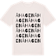 Vintage White t-shirt med Åhagen ordlek t-shirt