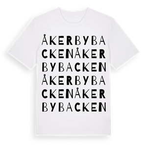 Åkerbybacken ordlek t-shirt – ekologisk bomull t-shirt från Pinshirt
