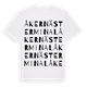 White t-shirt med Åkernäs terminal ordlek t-shirt