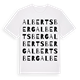 White t-shirt med Albertsberg ordlek t-shirt
