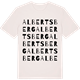 Vintage White t-shirt med Albertsberg ordlek t-shirt