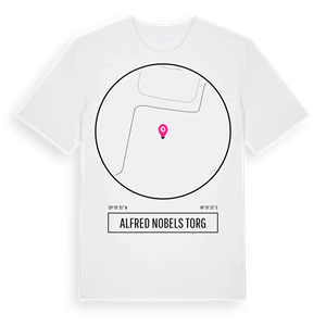 Alfred Nobels torg t-shirt – ekologisk bomull t-shirt från Pinshirt