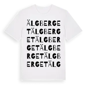 Älgberget ordlek t-shirt – ekologisk bomull t-shirt från Pinshirt