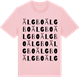 Pink Cotton t-shirt med Älgbo ordlek t-shirt