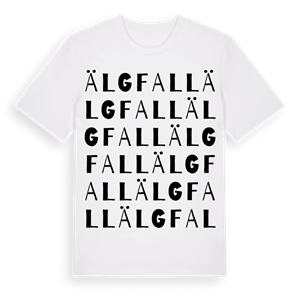 Älgfall ordlek t-shirt – ekologisk bomull t-shirt från Pinshirt