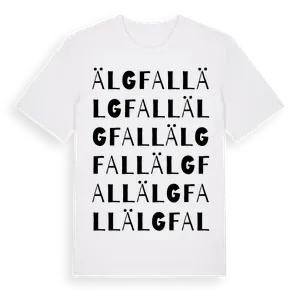 Älgfall ordlek t-shirt – ekologisk bomull t-shirt från Pinshirt