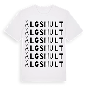 Älgshult ordlek t-shirt – ekologisk bomull t-shirt från Pinshirt