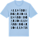 Blue Soul t-shirt med Allmänningarud ordlek t-shirt
