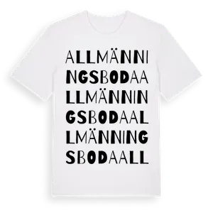 Allmänningsboda ordlek t-shirt – ekologisk bomull t-shirt från Pinshirt