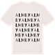 Vintage White t-shirt med Almby ordlek t-shirt