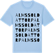Blue Soul t-shirt med Alms soldattorp ordlek t-shirt
