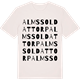 Vintage White t-shirt med Alms soldattorp ordlek t-shirt