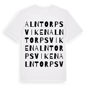 Alntorpsviken ordlek t-shirt – ekologisk bomull t-shirt från Pinshirt