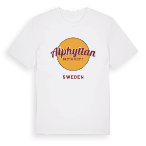 Alphyttan cirkel t-shirt – ekologisk bomull t-shirt från Pinshirt
