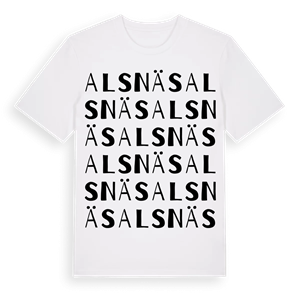 Alsnäs ordlek t-shirt – ekologisk bomull t-shirt från Pinshirt