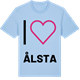 Blue Soul t-shirt med Jag älskar Ålsta t-shirt stort tryck