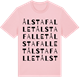 Pink Cotton t-shirt med Ålstafallet ordlek t-shirt