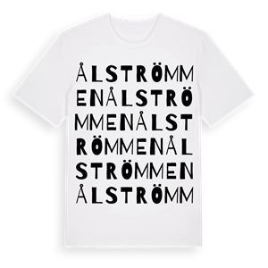 Ålströmmen ordlek t-shirt – ekologisk bomull t-shirt från Pinshirt
