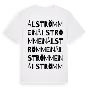 Ålströmmen ordlek t-shirt – ekologisk bomull t-shirt från Pinshirt