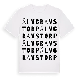 Älvgravstorp ordlek t-shirt – ekologisk bomull t-shirt från Pinshirt