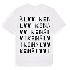 Älvviken ordlek t-shirt – ekologisk bomull t-shirt från Pinshirt